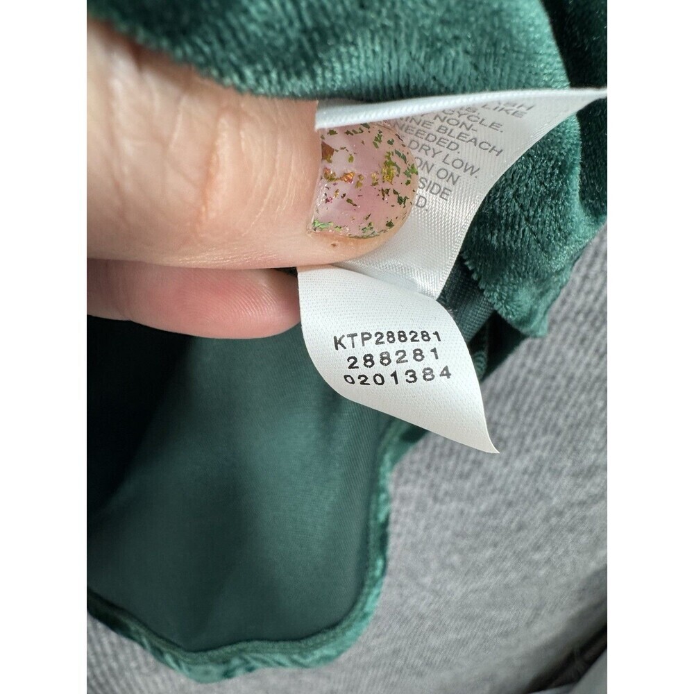 J. Jill Crushed Velvet Tank Top Womens Small Boxwood Green Square Neck Boxy NEW - Picture 6 of 10